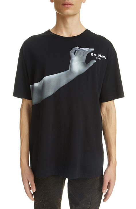 Balmain Statue Logo Graphic Tee Editorialist