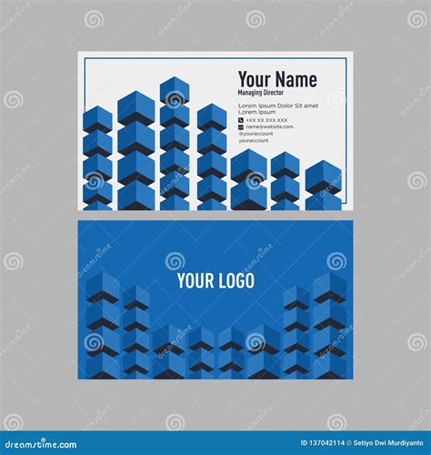 Awesome Business Card Tamplate Design Stock Illustration Illustration