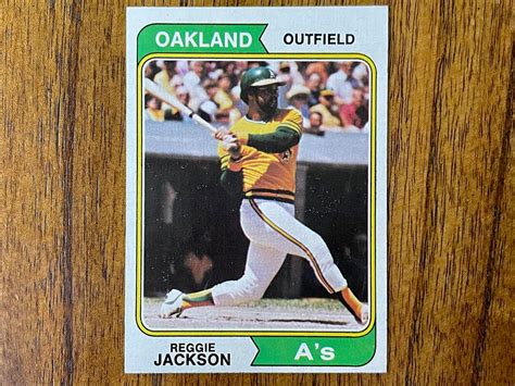 1974 Reggie Jackson Topps Baseball Card 130 Sharp Corners No Creases