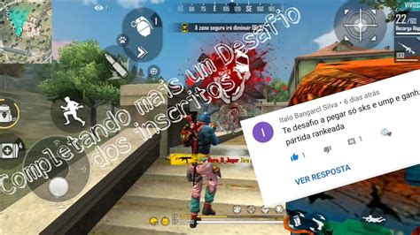 Completando Desafio Dos Inscritos Free Fire YouTube