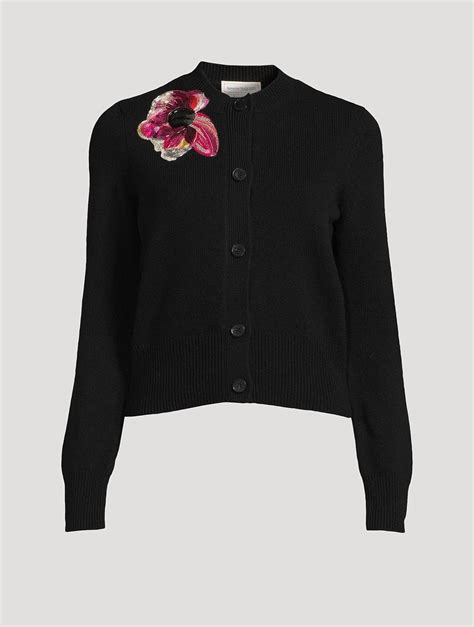 Alexander Mcqueen Solarised Orchid Wool Cashmere Cardigan Holt Renfrew