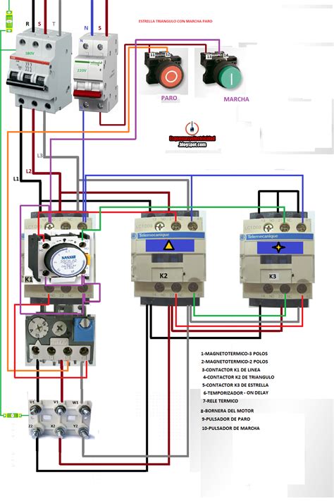 Esquemas El Ctricos Marcha Paro Con Estrella Y Triangulo