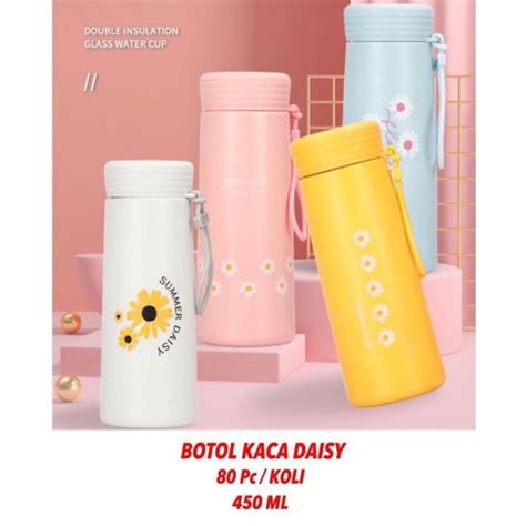 Jual TERMURCEHH BOTOL KACA DAISY Botol Daisy Botol Minum Daisy