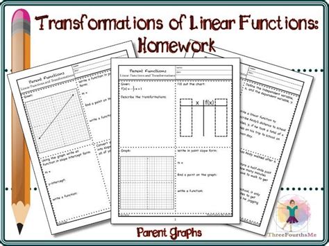 Transformation Of Linear Functions Worksheets