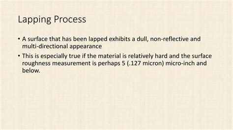 Lapping Process Ppt