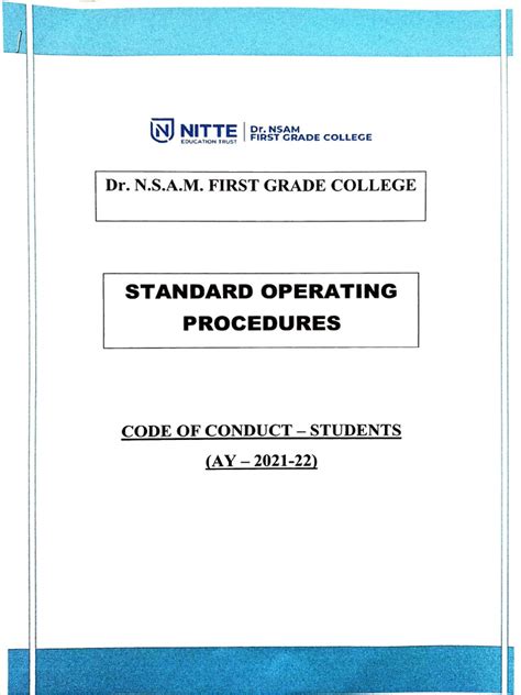 Code of Conduct - Students | PDF 
