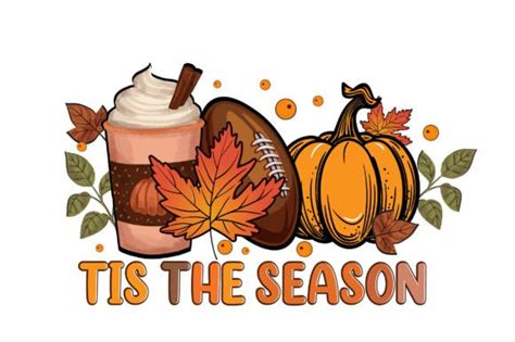 Tis The Season Pumpkin Fall Football Graphic By Jerin505 · Creative Fabrica