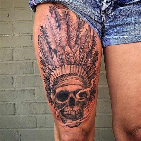 Indian Chief Head Tattoo