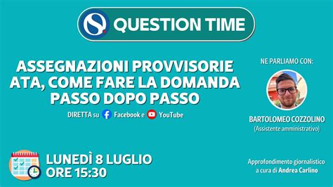 Assegnazioni Provvisorie ATA Come Fare La Domanda Passo Dopo Passo