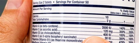 The Fdas New Recommended Daily Intake For Multivitamin Labels Why The