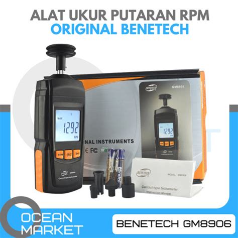 Jual Alat Ukur Kecepatan Putaran Digital Tachometer Original Benetech