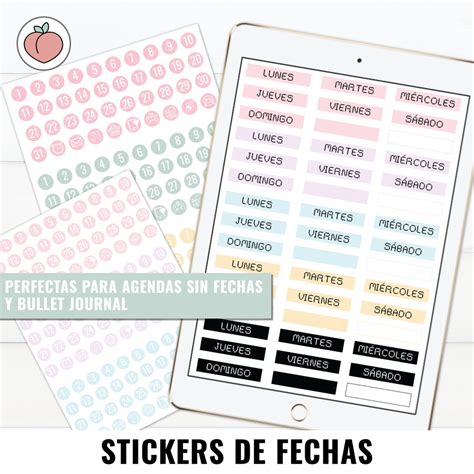 Pegatinas De Fechas Para Agendas Sin Fechas Ipad Y Iphone Hardpeach