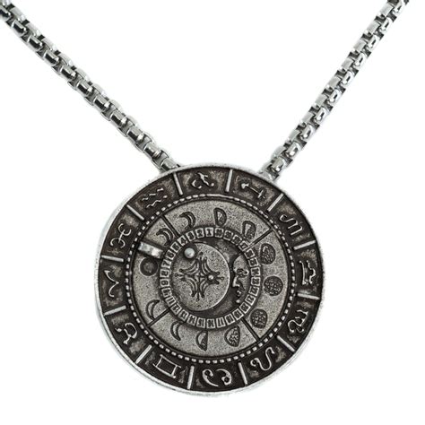 Pendentif Horoscope Cycles De La Lune En M Tal Mm Zenvol Vente