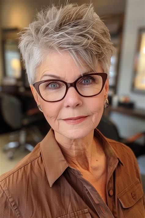 24 Flattering Short Hairstyles For Women Over 60 With Glasses