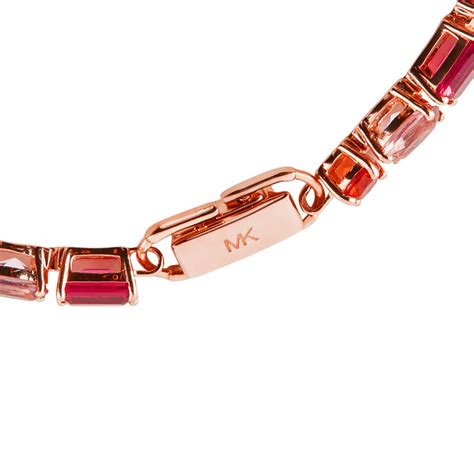 Michael Kors 14ct Rose Gold Plated Sterling Silver Premium Mixed Stone