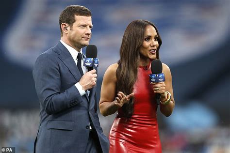 Alex Scott Wows A Skin Tight Red Latex Dress As She Attends Soccer Aid