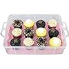 Oypla Pink 3 Tier 36 Cupcake Plastic Carrier Holder Storage Container