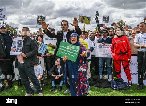 Refugees On Temporary Visas Protest Outside Parliament House In