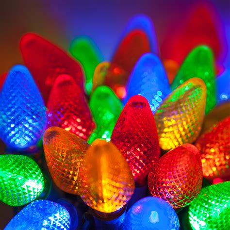 Wintergreen Lighting 25ct C7 Led Multi Color Christmas Lights 8