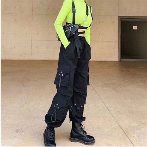 Gothic Cargo Pants Women Korean Fashion Spring 2021 Harajuku Etsy