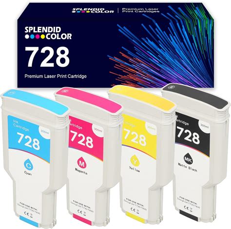 Amazon SPLENDIDCOLOR 728xl Ink Cartridges Remanufactured 728 Ink