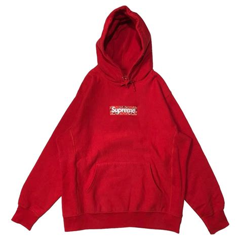 Supreme シュプリーム 19aw Bandana Box Logo Hooded Sweatshirt バンダナ ペイズリー ボック