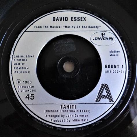 David Essex ‎ Tahiti Hell Mutiny On The Bounty 7 Vinyl Single 1983