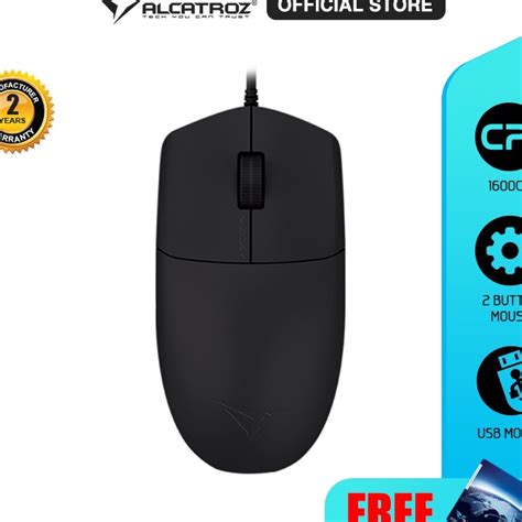 Jual Ki3 Mouse Kabel Alcatroz Asic One Wired Usb Mouse 16 Cpi Ergonomic