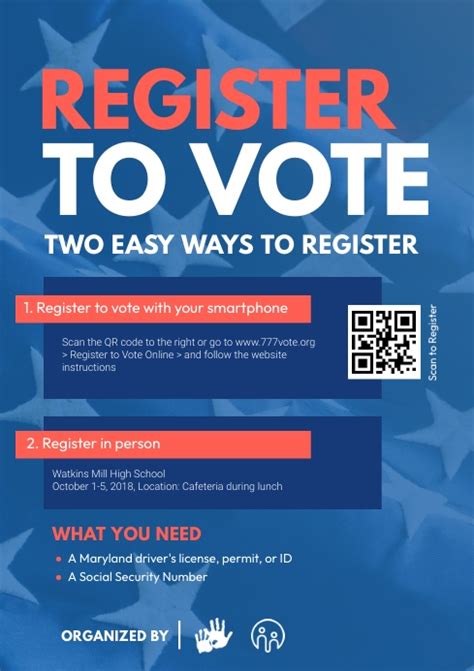 Voter Registration Flyer Template Postermywall