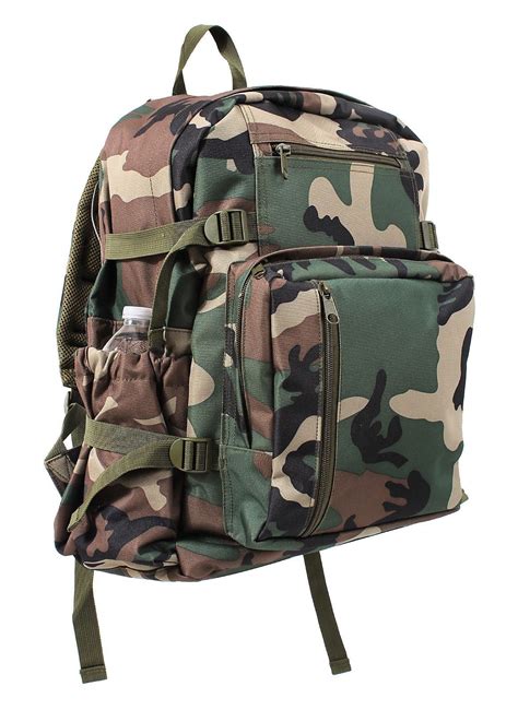 Camouflage Molle Backpack Woodland Camo School Bag Versatile Polyeste