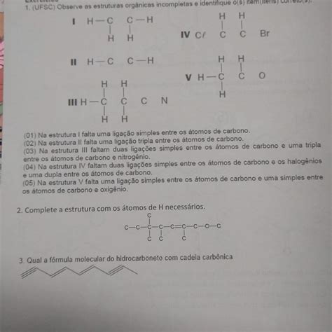 Qual A F Rmula Molecular Do Hidrocarboneto Cadeia Carb Nica