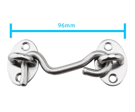 Stainless Steel 4 Cabin Hook And Eye Latch Lock Shed Gate Door Catch Silver 657472249323 Ebay