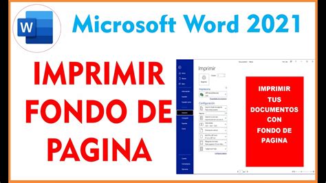 Imprimir Fondo De Pagina En Microsoft Word Youtube