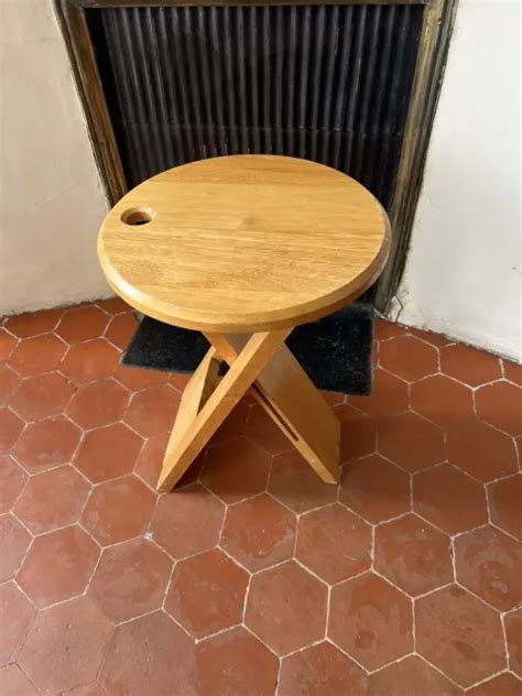 ANCIEN TABOURET PLIANT Design Roger Tallon Suzy Adrian Reed Bois