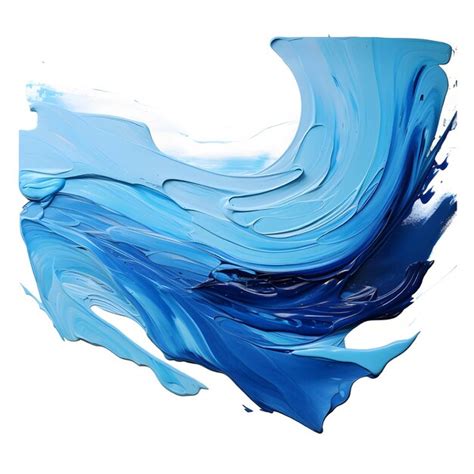 Premium Ai Image Smooth Brush With Strokes Of Oil Paint Blue Paint