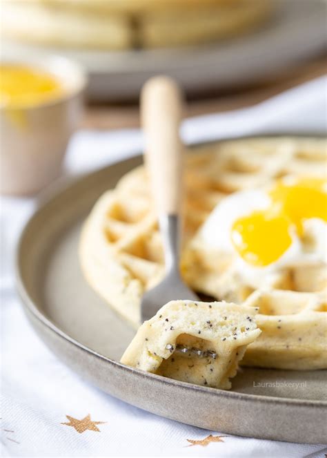 Citroen Maanzaad Wafels Met Lemon Curd Laura S Bakery