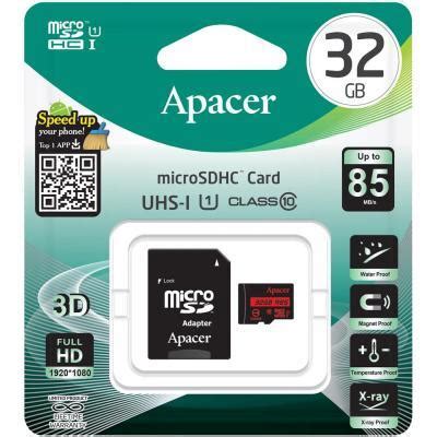 Купить Карта памяти Apacer 32GB microSDHC class 10 UHS I U1 R85 MB s