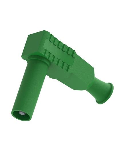 Electro PJP 1067 green Ø4mm right angled safety banana plug