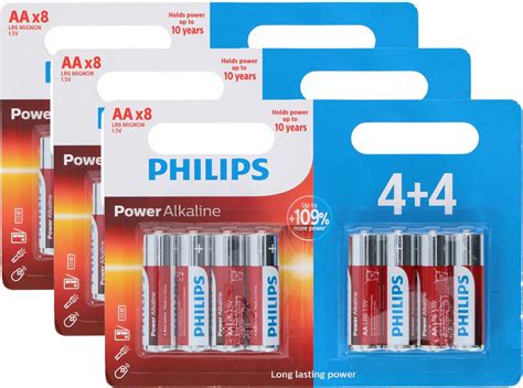 Batterijen Philips X Stuks Aa Penlites Alkaline Long Lasting