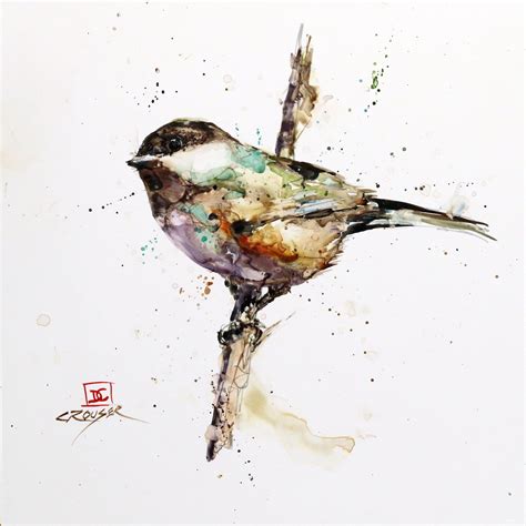 Chickadee Original Bird Painting By Dean Crouser Birds Painting