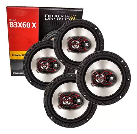 2 Par Alto Falante Triaxial Bravox 5 B3x60x 100w Rms Par Frete grátis