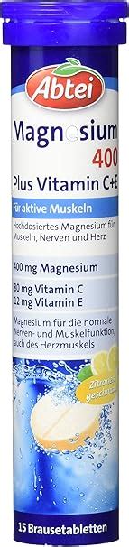 Abtei Magnesium Plus Vitamin C E Hochdosiert