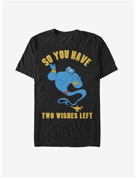 Disney Aladdin Genie Two Wishes Left T Shirt Black Hot Topic