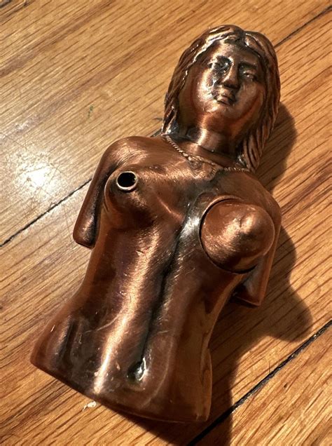 Vintage Nude Female Bust Refillable Butane Grelly USA