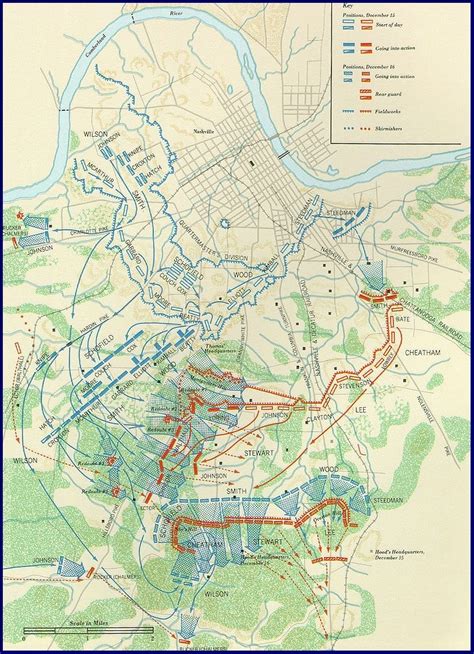 BATTLE OF NASHVILLE MAP | Nashville map, Vintage maps, Chickamauga