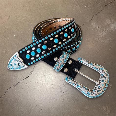 Nocona Co Turquoise Rhinestone Western Depop