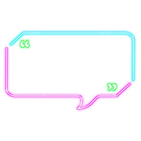 Speech Bubble Neon Light Neon Effect Speech Neon Png Transparent