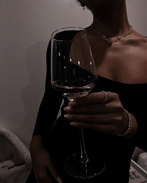 Classy Aesthetic Woman With Red Wine