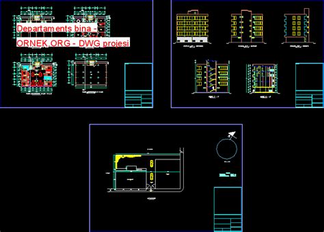 Departaments Bina Dwg Projesi Autocad Projeler