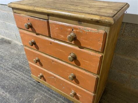 Victorian Pine Over Chest Of Drawers C Antiques To Buy